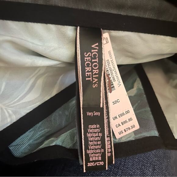 Victoria’s Secret Very Sexy Leaf Tropical Glitter Strap Corset Crop Top NWT 32C - Picture 7 of 7